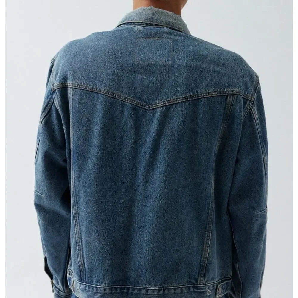 Levi's x Mclaren Denim Jacket Racing “Heritage” Trucker Blue Zip Up Size Small‎ - Picture 6 of 7